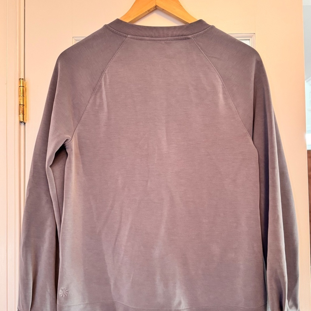 Athleta Seasoft Crewneck Sweatshirt, Cosmos (Blue/Gray), Size XS - Picture 5 of 5